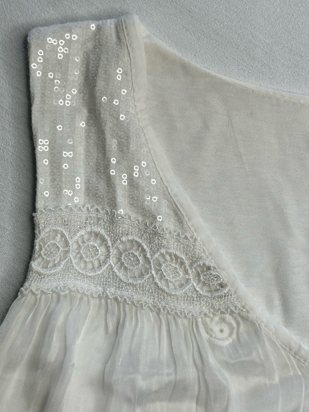 Elena Baldi Silk Embellished Blouse Size Medium Sleeveless Made in Italy Lined - Picture 6 of 11